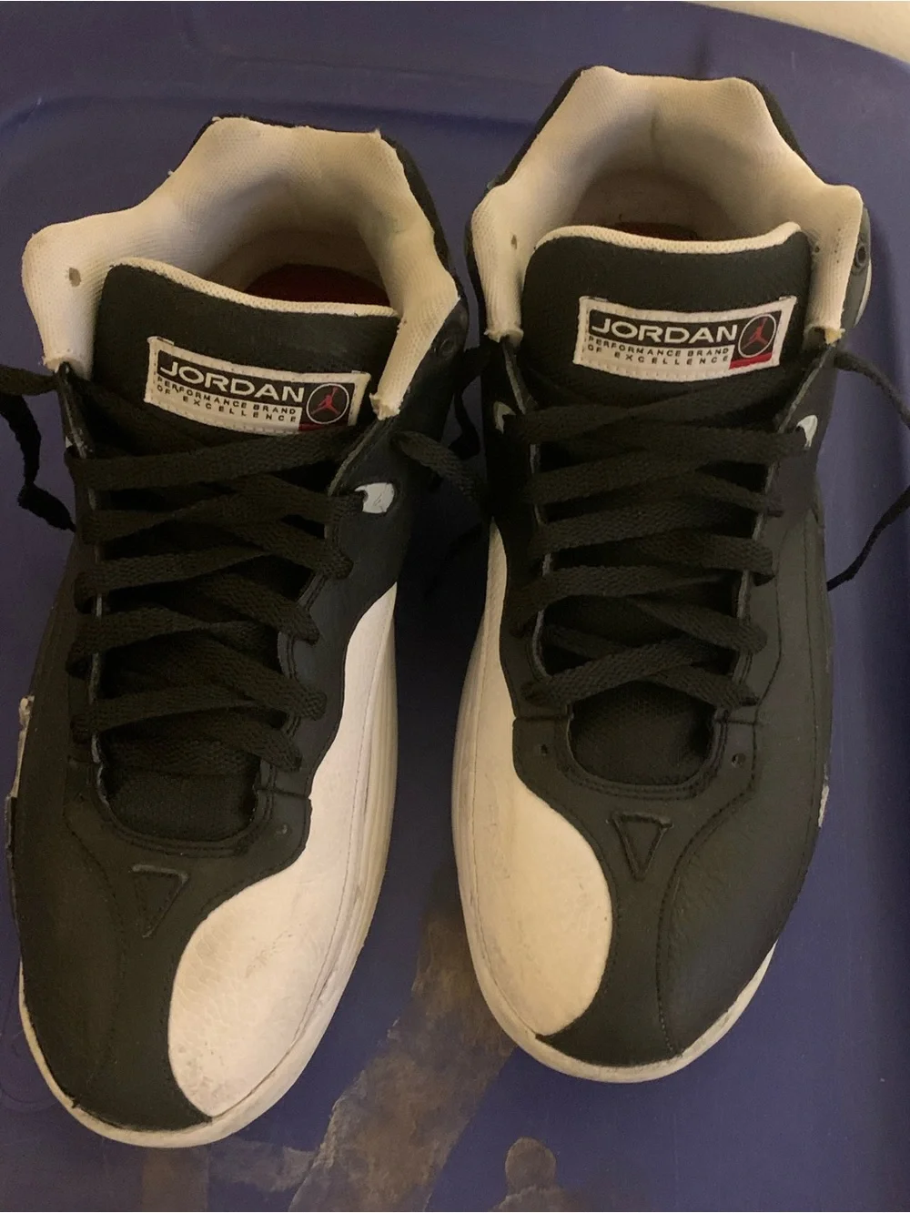 Jordan Black Sneakers with Red Jumpman Accent